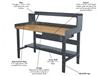 HEAVY-DUTY ADJUSTABLE LEG WORKBENCH ACCESSORIES