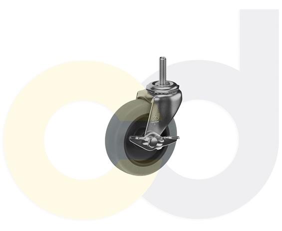 THREADED STEM CASTERS - THERMO-URETHANE WHEELS