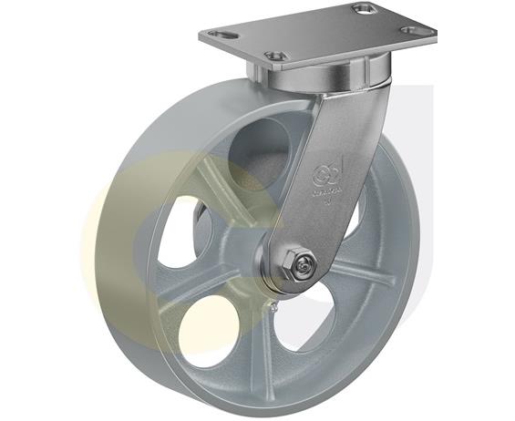 CASTERDEPOT TOP PLATE CASTERS - CAST IRON WHEEL - CAPACITIES UP TO 2500 LBS.
