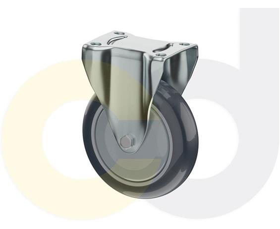 ZINC PLATED CASTERS - THERMO-URETHANE WHEELS