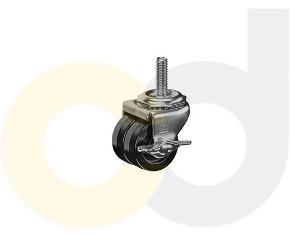 LOW PROFILE CASTERS - POLYOLEFIN WHEELS