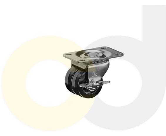 LOW PROFILE CASTERS - POLYOLEFIN WHEELS