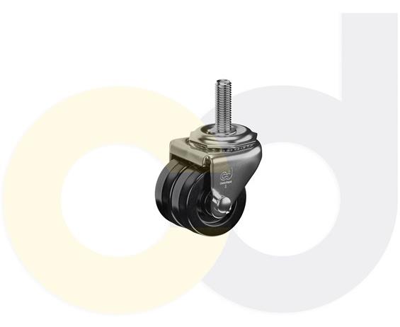 LOW PROFILE CASTERS - POLYOLEFIN WHEELS