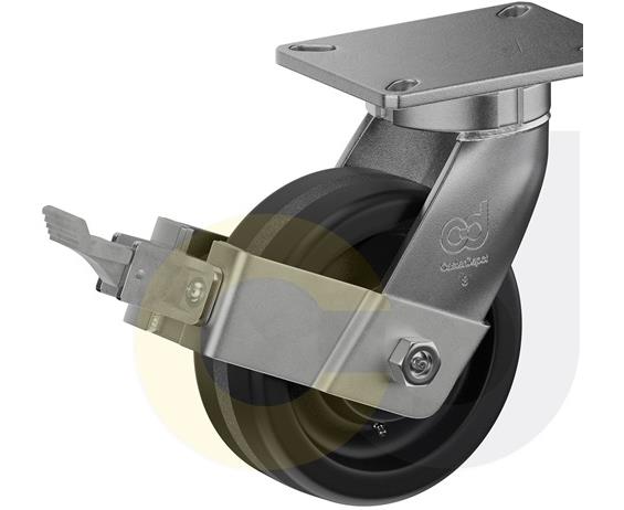ZINC PLATED KINGPINLESS CASTERS- PHENOLIC WHEELS