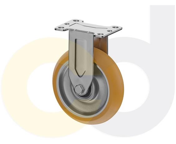 STAINLESS STEEL CASTERS - POLY ON ALUMINUM WHEELS