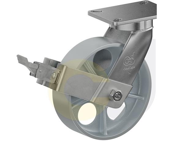 CASTERDEPOT TOP PLATE CASTERS - CAST IRON WHEEL - CAPACITIES UP TO 2500 LBS.