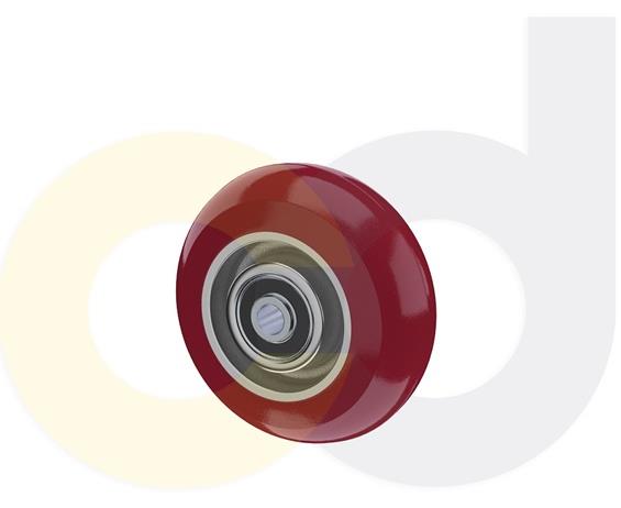 ZINC PLATED CASTERS - POLY ON ALUMINUM WHEELS