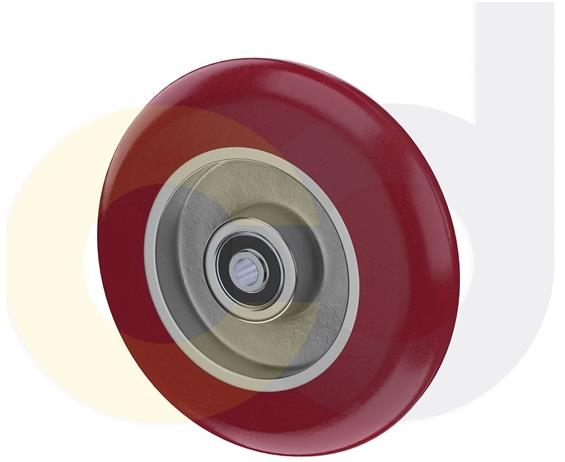 ZINC PLATED CASTERS - POLY ON ALUMINUM WHEELS