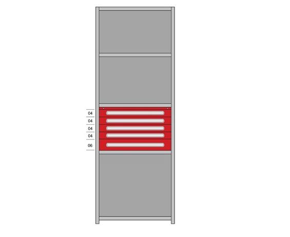 MODULAR DRAWERS FOR 36&quot; WIDE LYON INDUSTRIAL CLIP SHELVING
