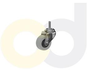THREADED STEM CASTERS - THERMO-RUBBER WHEELS