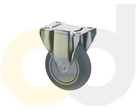 ZINC PLATED CASTERS - THERMO-RUBBER WHEELS