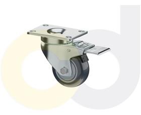ZINC PLATED CASTERS - THERMO-URETHANE WHEELS