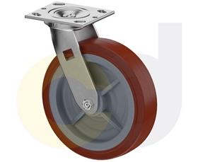 ZINC PLATED CASTERS - THERMO-URETHANE WHEELS