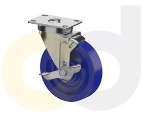 STAINLESS STEEL CASTERS - SOLID URETHANE WHEELS