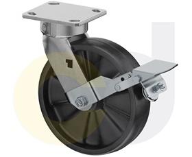 ZINC PLATED CASTERS - GLASS-FILLED NYLON WHEELS