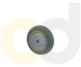 ZINC PLATED CASTERS - THERMO-RUBBER WHEELS