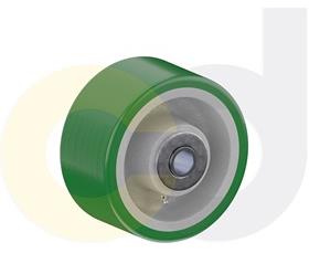 ZINC PLATED KINGPINLESS CASTER- POLY ON CAST IRON WHEELS