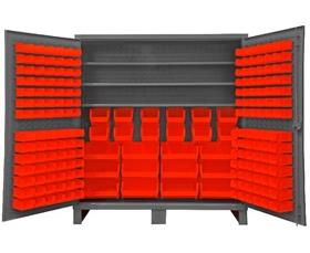 HEAVY DUTY STORAGE CABINETS WITH HOOK-ON BINS