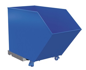 LOW PROFILE 90 DEGREES SELF-DUMPING STEEL HOPPERS