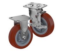 CASTERDEPOT TOP PLATE CASTERS - THERMO-URETHANE WHEEL- CAPACITIES UP TO 800 LBS.
